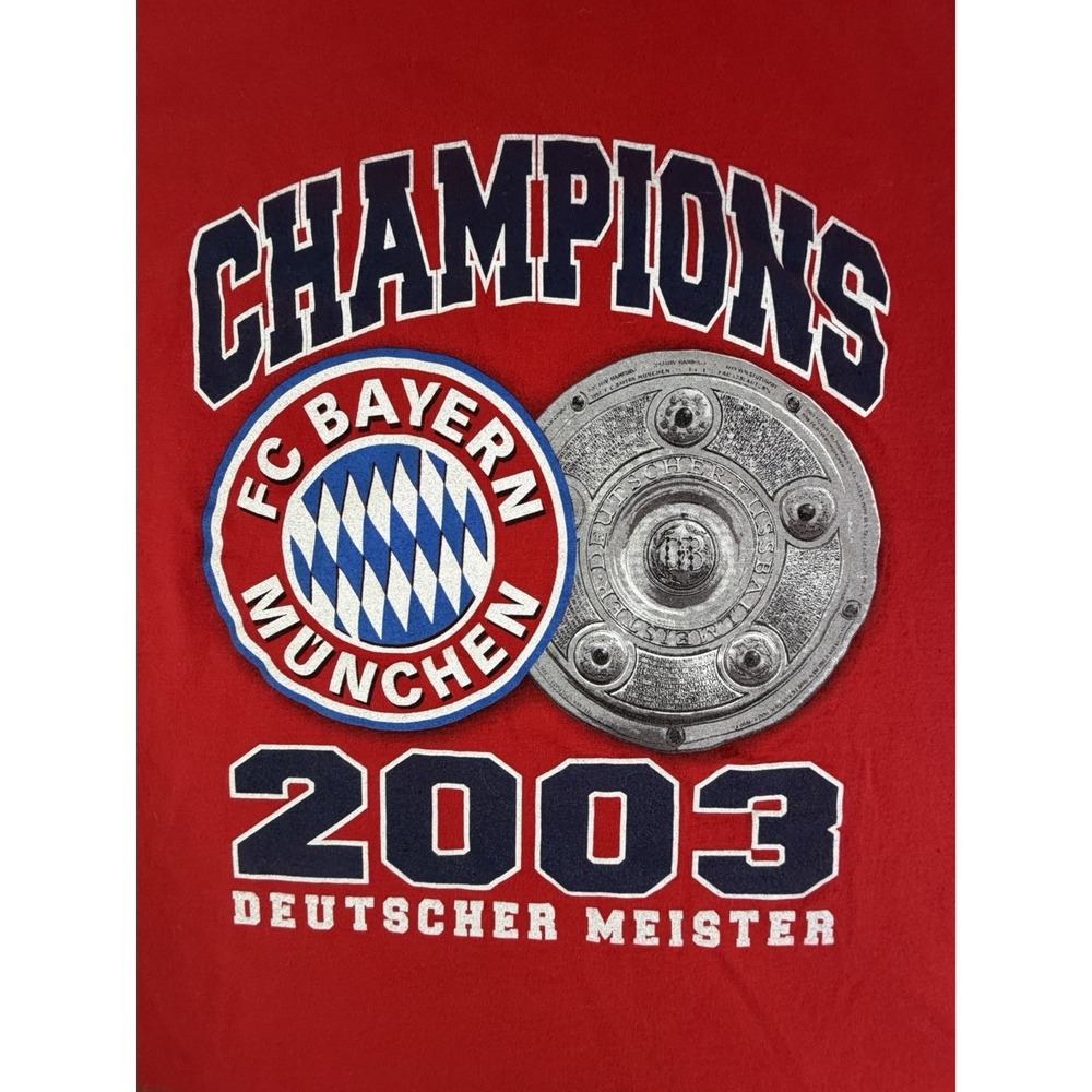 BAYERN MUNICH‎ 2003 FOOTBALL COTTON TEE SHIRT SIZE XXL ADULT CHAMPIONS